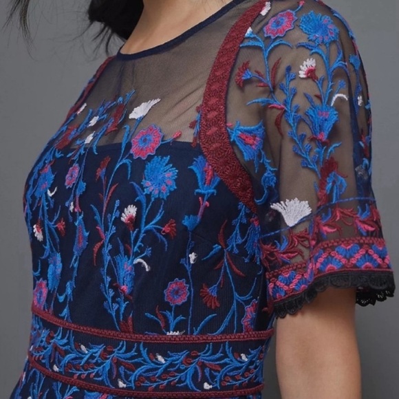 Anthropologie Mehreen Embroidered Maxi Dress Size 2 - Picture 7 of 12